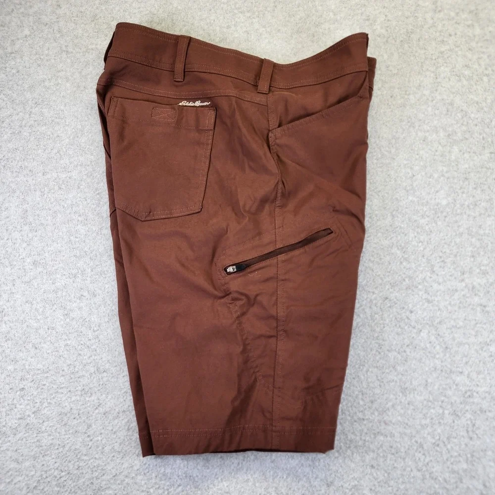 Eddie Bauer First Ascent Guide Pro Shorts Men's 36 Burnt Brown Nylon Outdoor